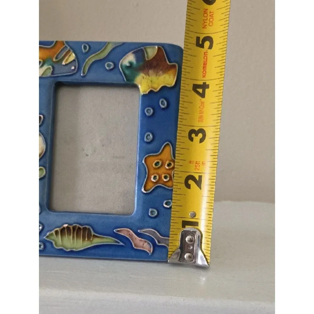 Ceramic Ocean-Themed Photo Frame
